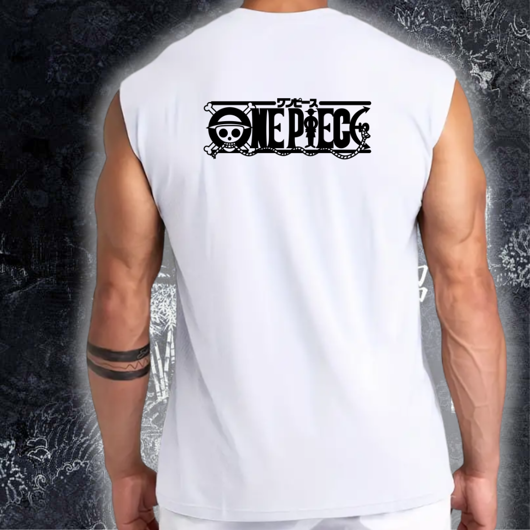 Camiseta sin mangas One piece, Tela fria PREMIUM