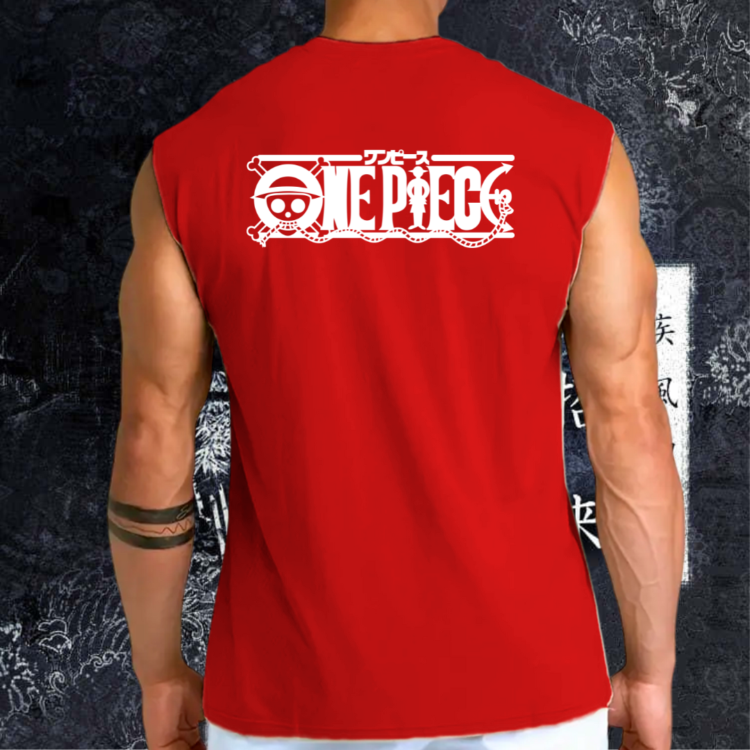 Camiseta sin mangas Luffy, Tela fria PREMIUM