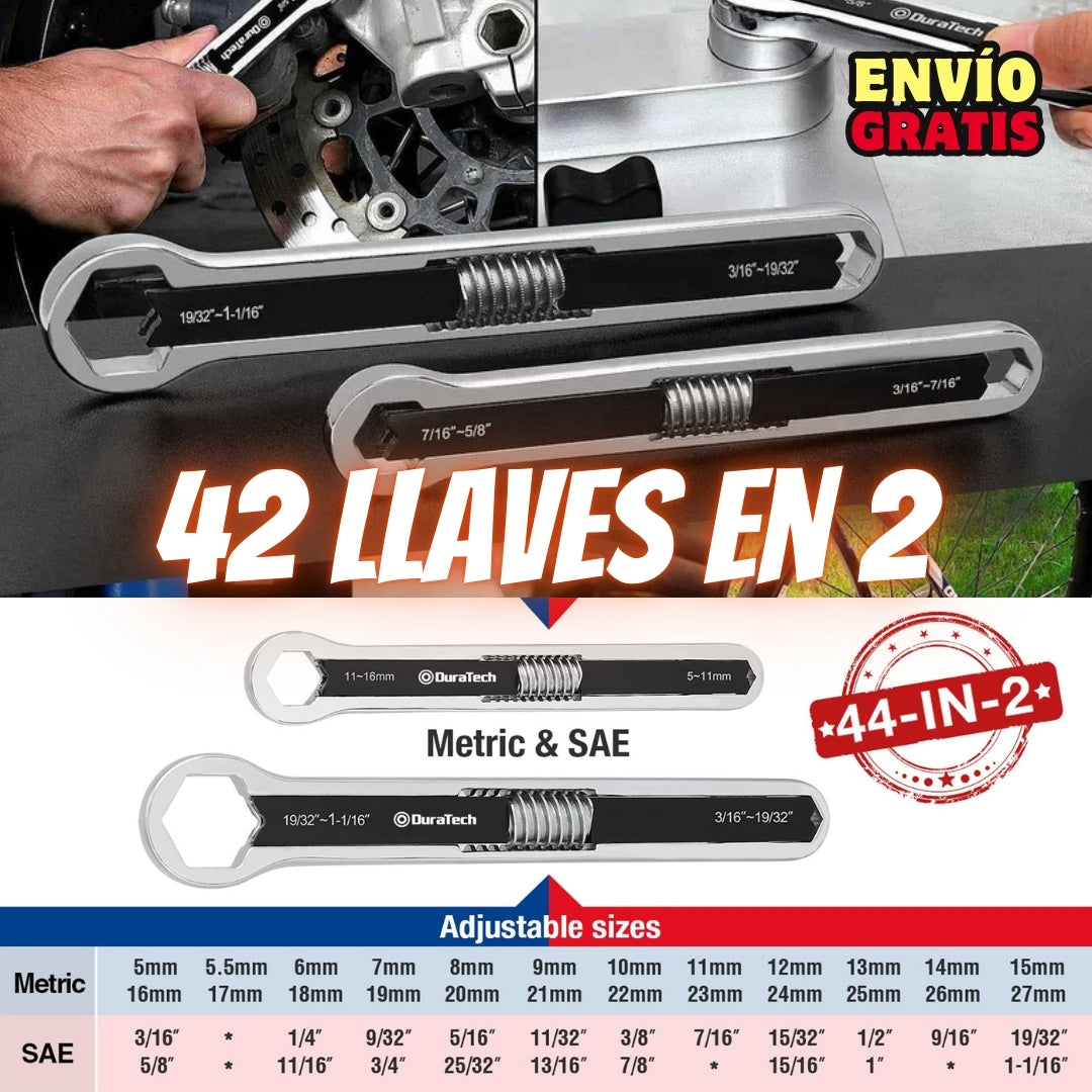 2 Llaves Inglesas De Doble Cabeza -42 LLAVES EN 2