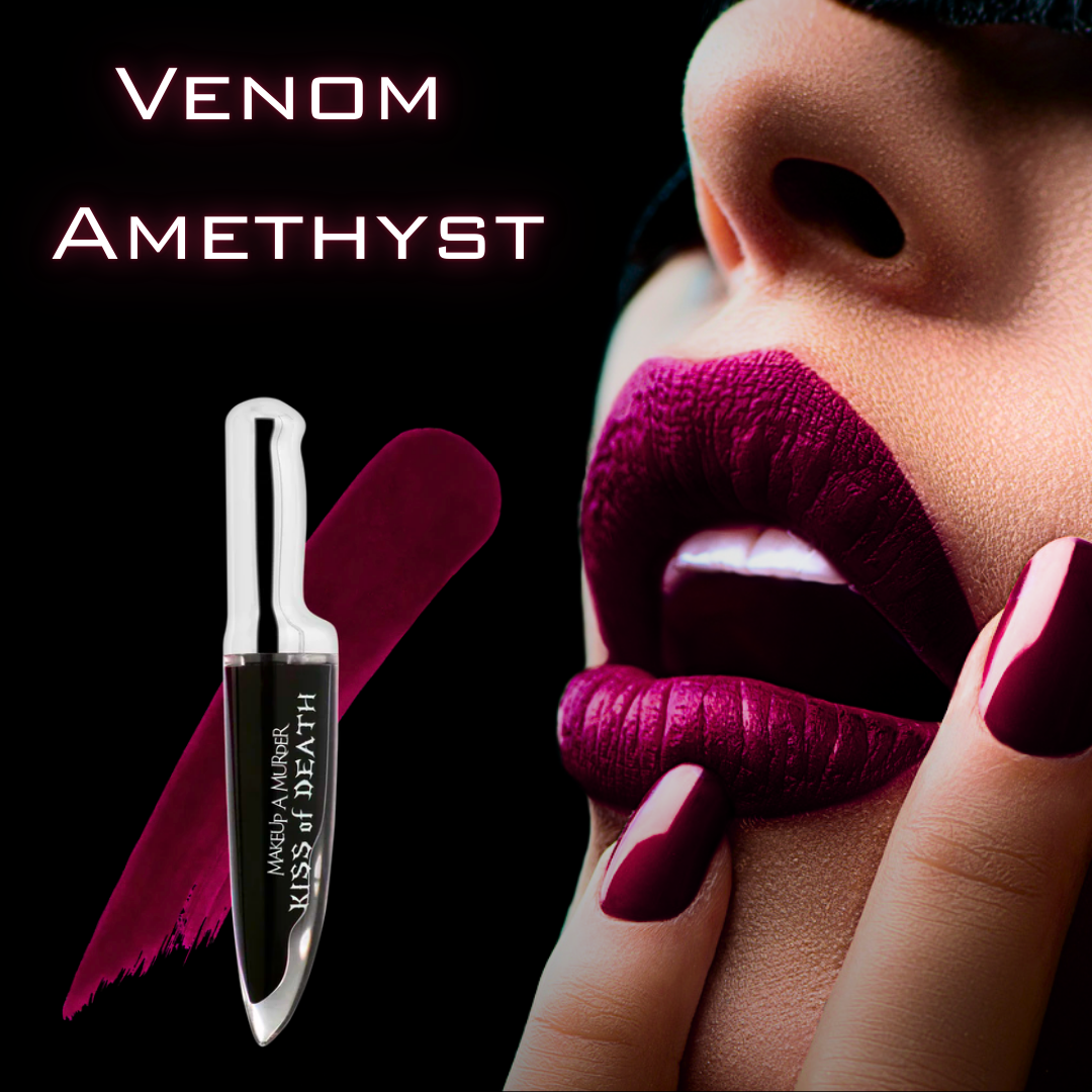Darkvenom, Kit 3 Brillos labial tipo gotico--- Libre de crueldad animal