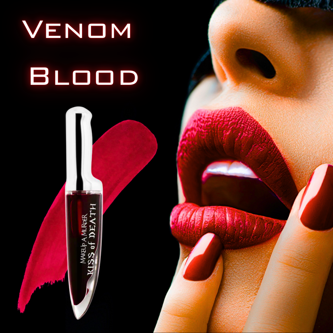 Darkvenom, Kit 3 Brillos labial tipo gotico--- Libre de crueldad animal