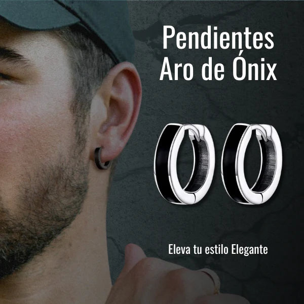 Aretes ONIX hombre y mujer + CAJA DE REGALO DE LUJO