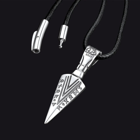 Collar Vikingo punta de lanza + CAJA DE REGALO LUJO