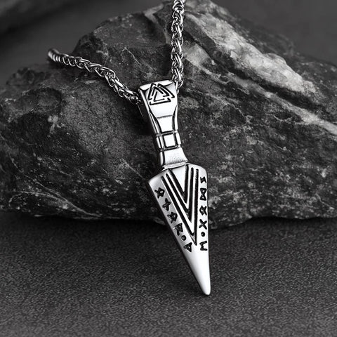 Collar Vikingo punta de lanza + CAJA DE REGALO LUJO