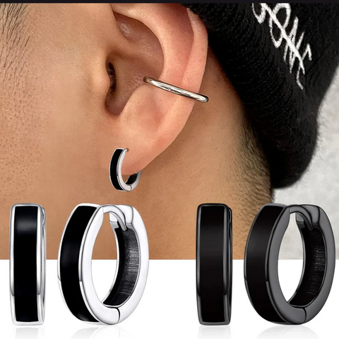 Aretes ONIX hombre y mujer + CAJA DE REGALO DE LUJO