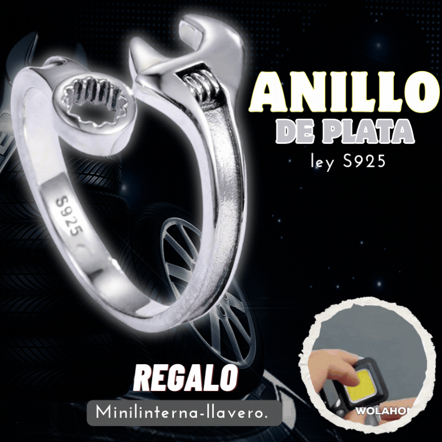 Anillo de llave PLATA LEY 925 + Caja de Lujo + REGALO
